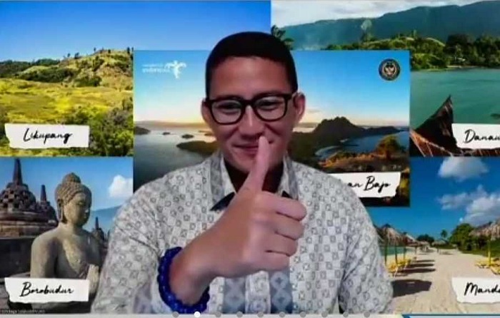 Sandiaga Uno Apresiasi Aplikasi Tlusure Jadi Rekomendasi Wisata dengan Protokol Kesehatan