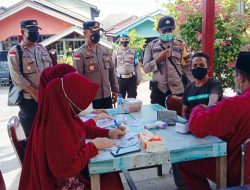 Kapolres Anambas Pantau Langsung Pelaksanaan Gerai Vaksinasi di Polsek Jemaja