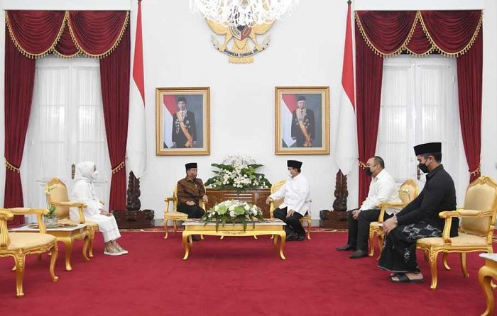 Suasana Idul Fitri, Menhan Prabowo Silaturahmi ke Presiden Jokowi di Yogyakarta