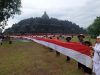 Harlah Pancasila Bendera Merah Putih 1.000 Meter Mengelilingi Candi Borobudur