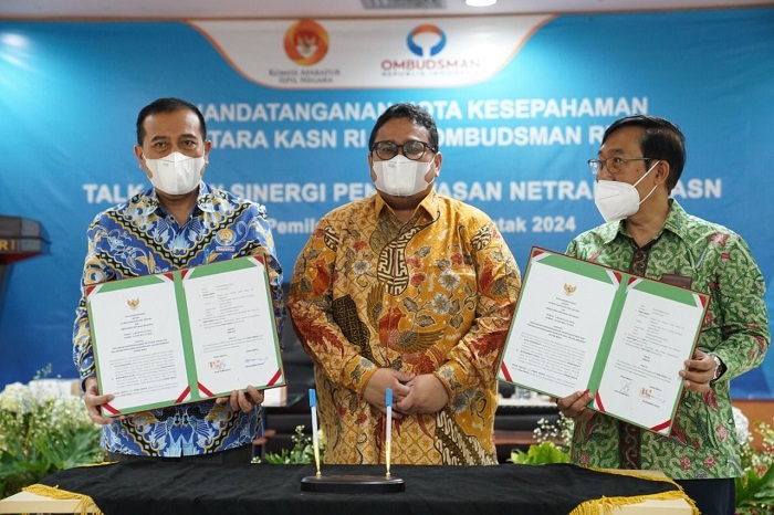 Nota Kesepahaman KASN dan Ombudsman Jaga Netralitas dan Profesionalitas Kerja ASN Jelang Pemilu Serentak 2024