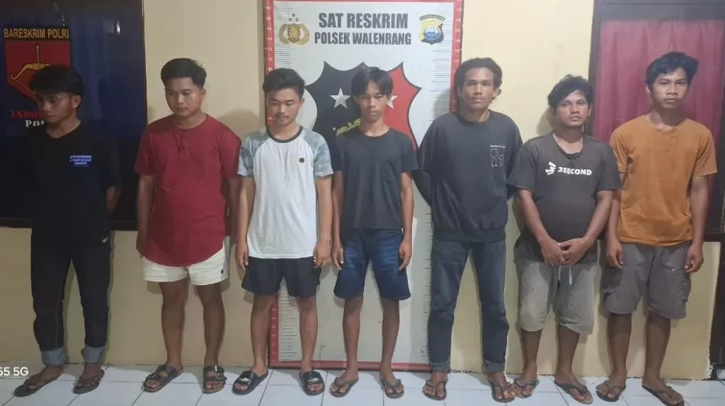 Tampang 7 Pemuda Luwu Pengeroyok Mobil Ibu Anak Dan Penyiram Air Panas