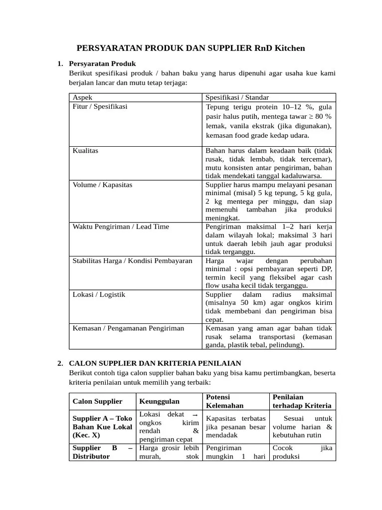 Panduan Lengkap Memilih Supplier Bahan Kue Untuk Usaha Kuliner Strategi Riset Dan Manajemen Risiko Finansial